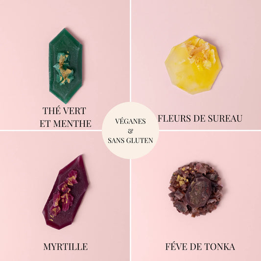 Collezione Topaze - 4 cristalli commestibili