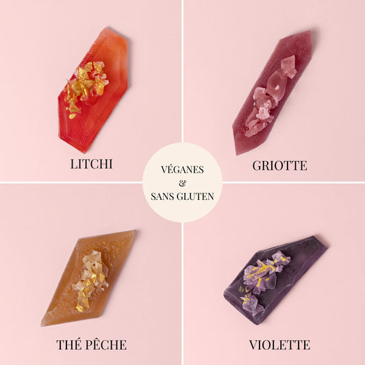 Collezione Sapphire - 4 cristalli commestibili