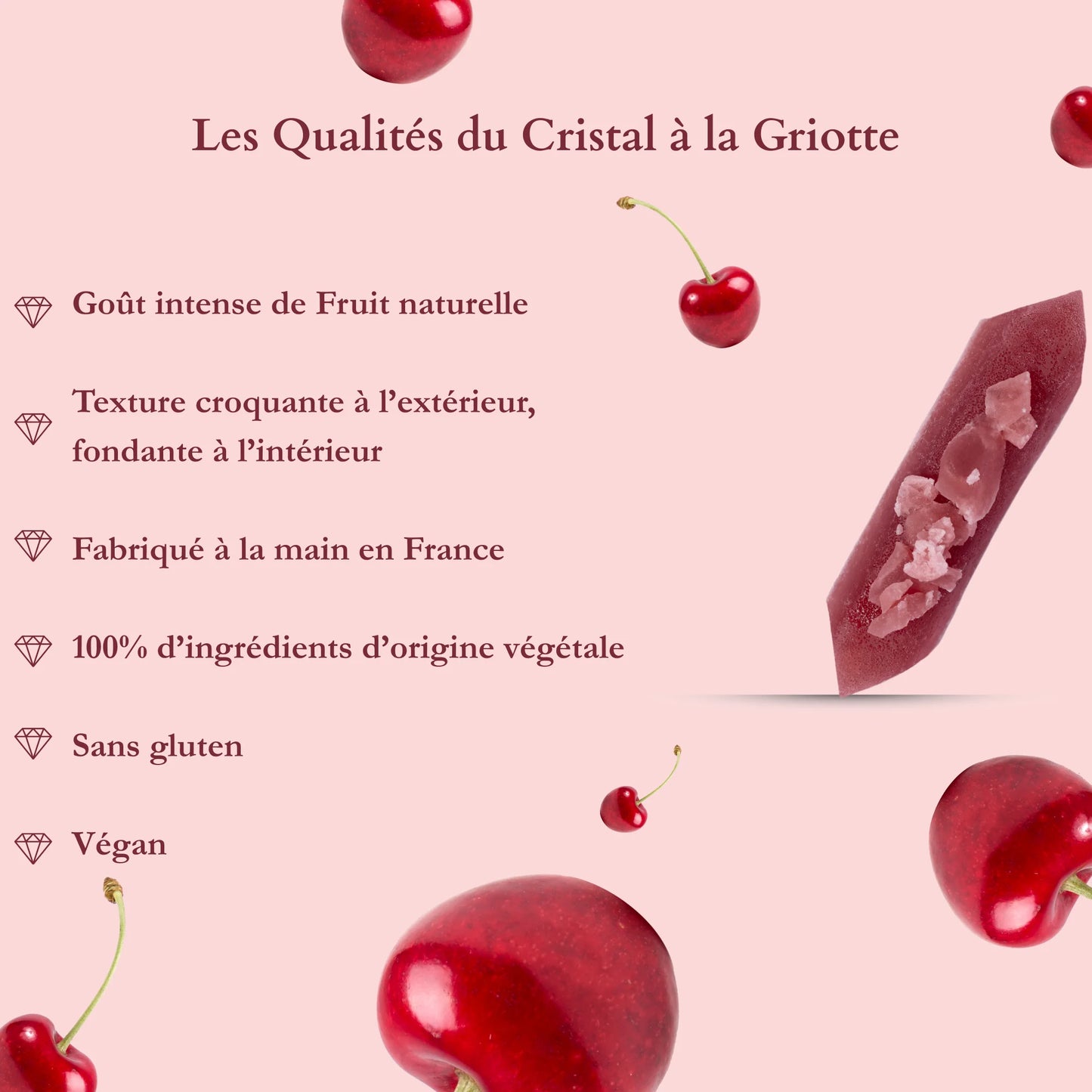 Cristal Comestible à la Griotte