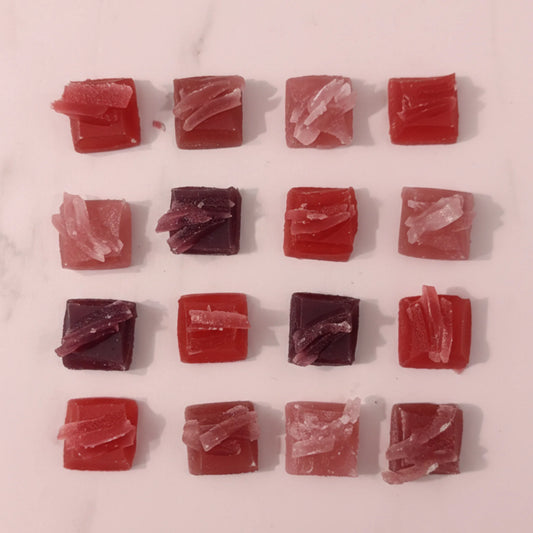 Mini Box da 4 cristalli commestibili ai Frutti Rossi