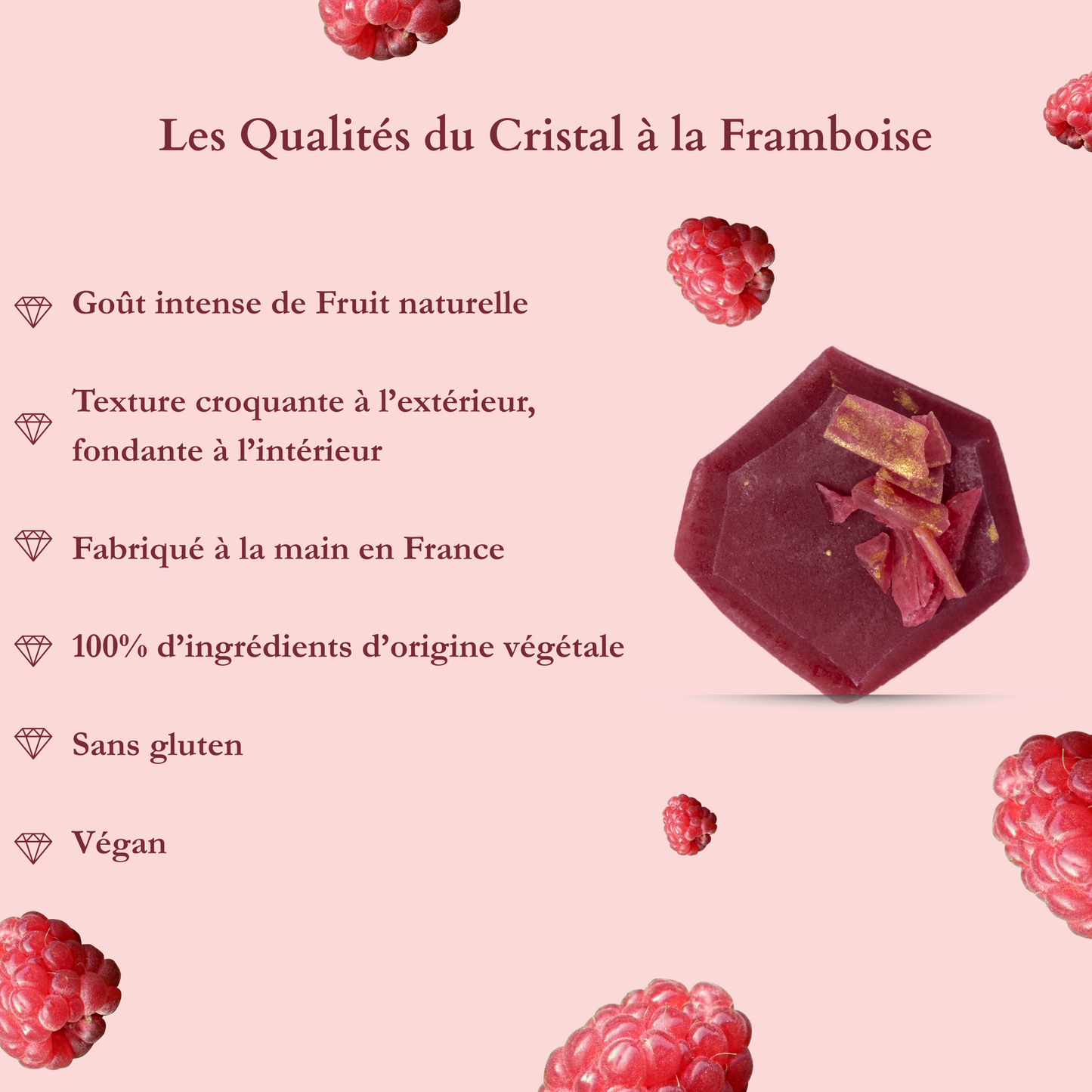 Cristallo Commestibile lampone