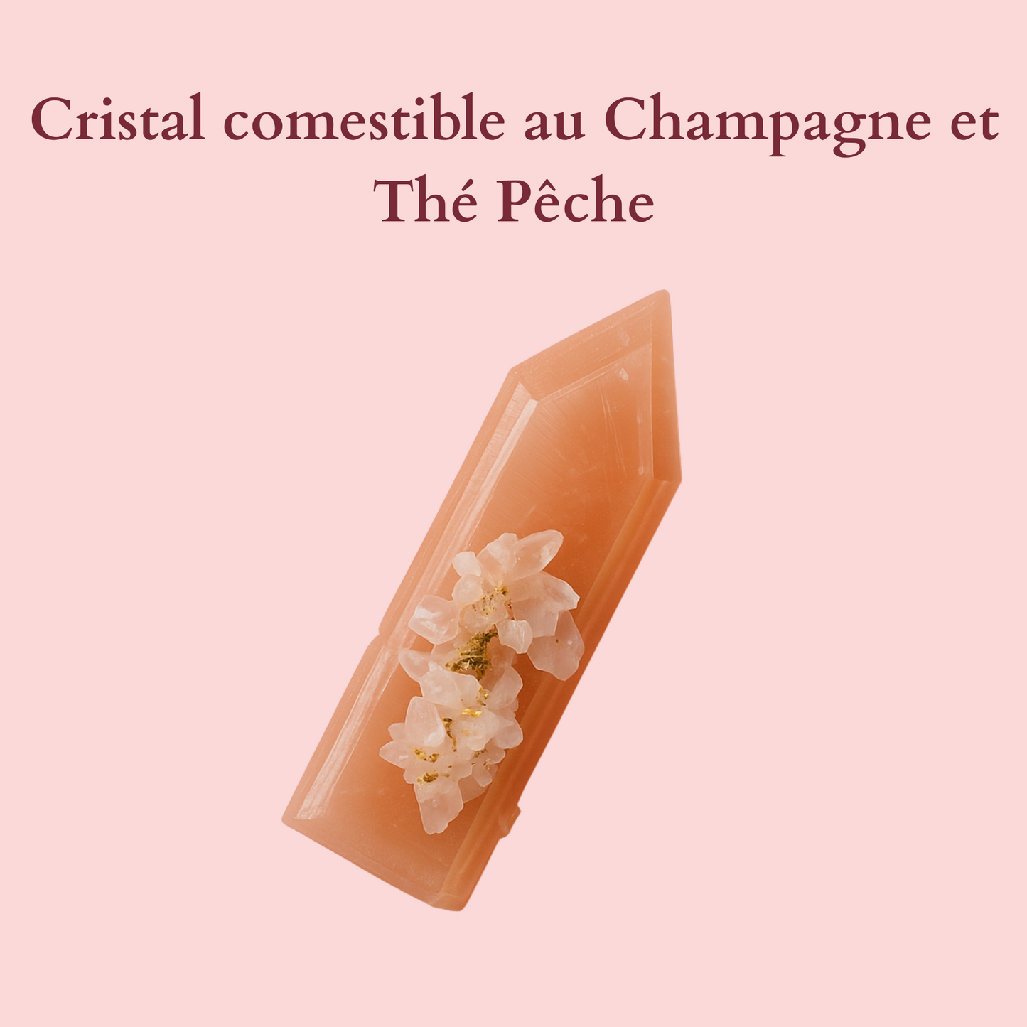 Cristallo Commestibile Champagne e pesca