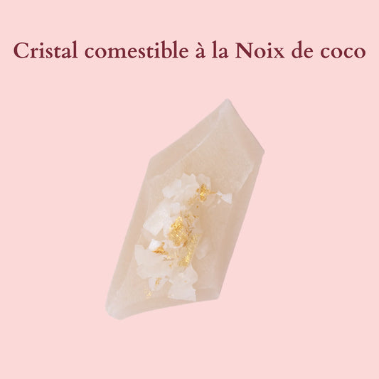 Eetbaar kristal met kokosnoten