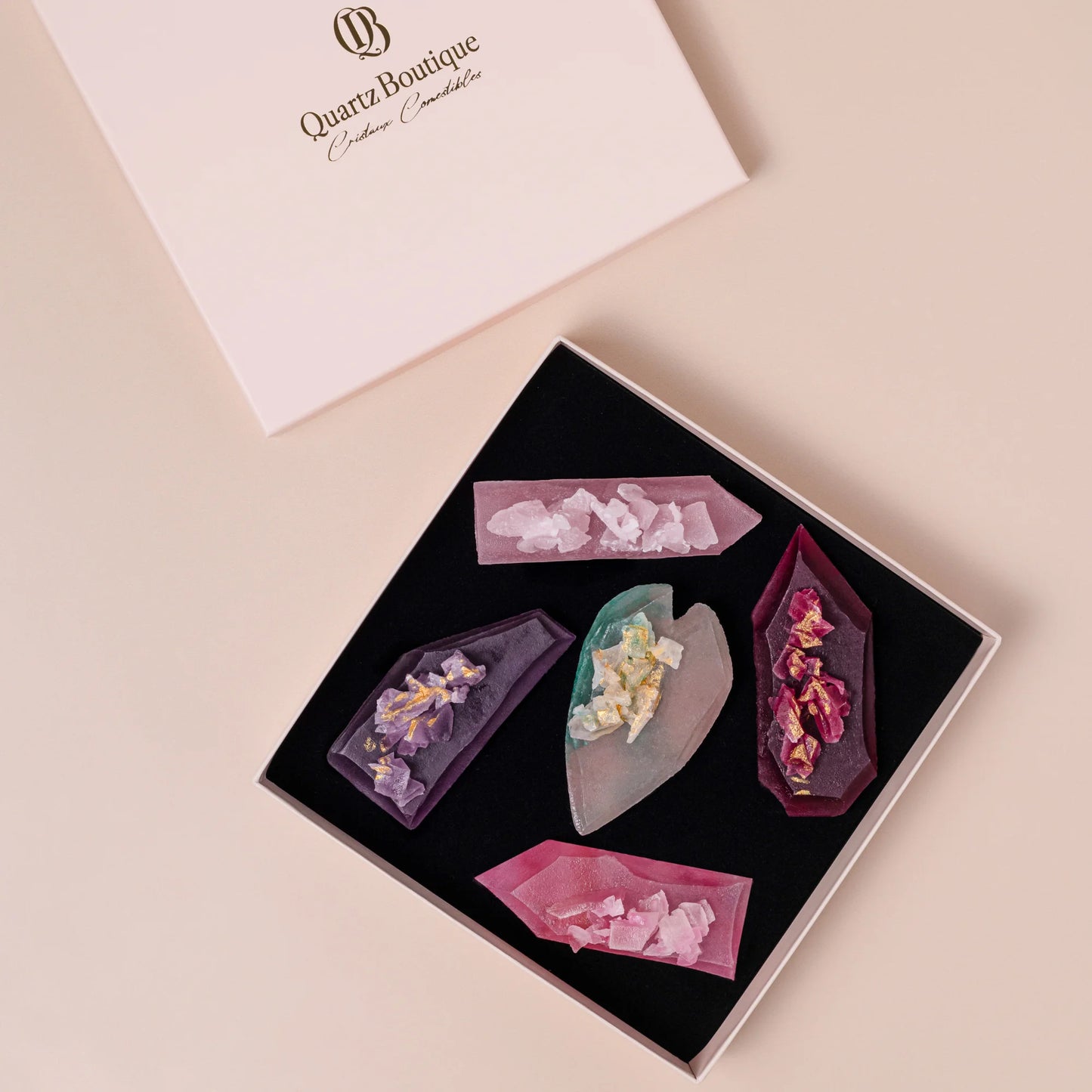 Amethyst Collection - 5 essbare Kristalle